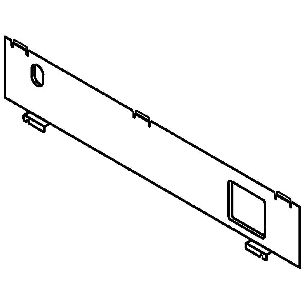 Part #8053505, Range Control Panel Heat Shield, Lower / 1.50 x 7.25 x 27.50