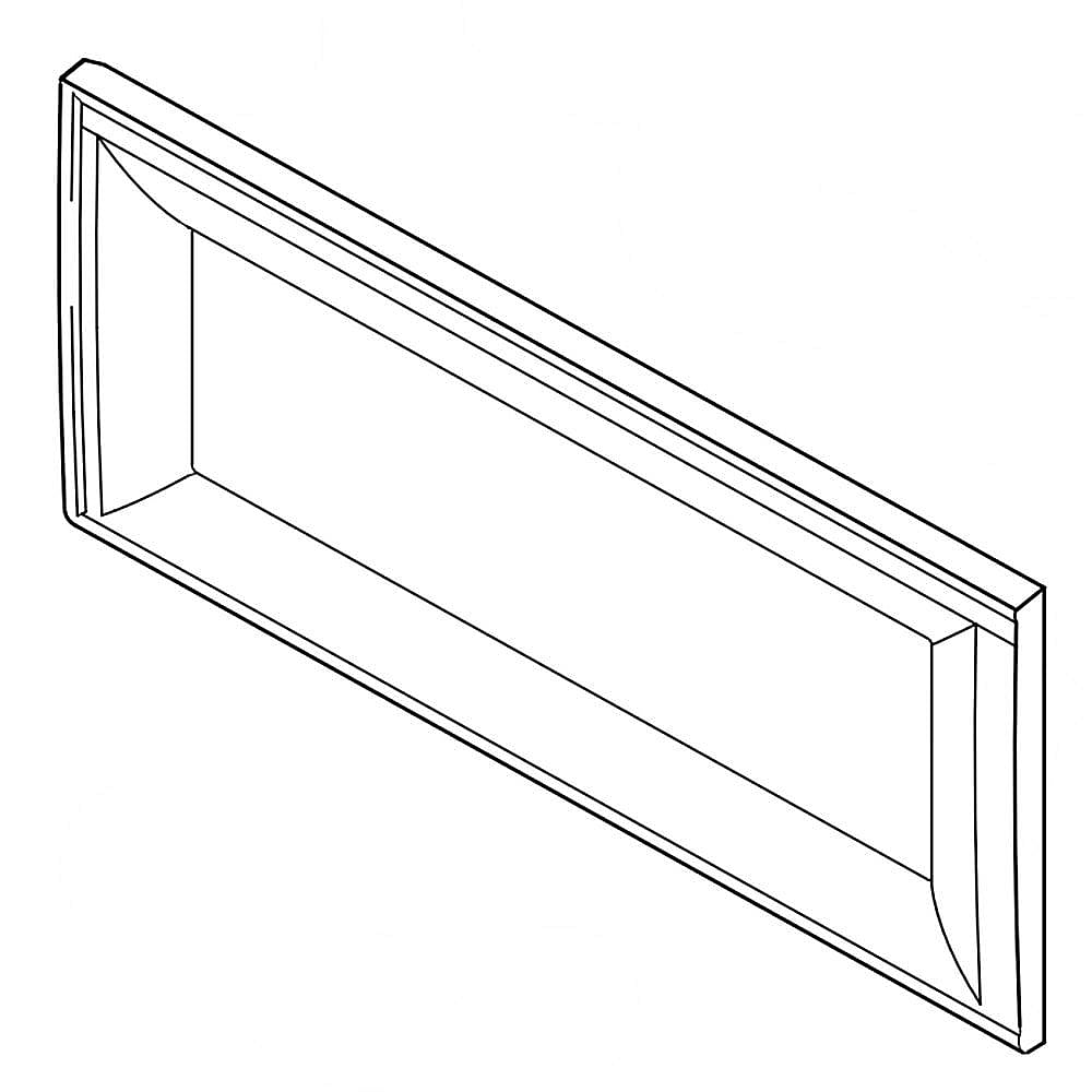 Part #8169353, Microwave Door Outer Frame (Black) / 12.00 x 25.00 x 1.75