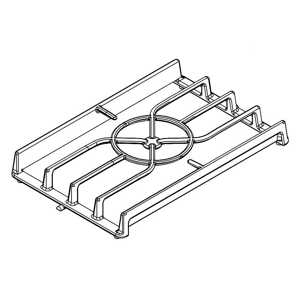 Part #8285881Cg, Cooktop Center Burner Grate (Gray) / 10.00 x 16.00 x 2.50