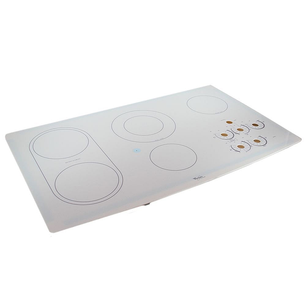 Part #wp8286971, Cooktop Main Top (White) (Replaces 8286971) / 38.00 x 22.00 x 4.50