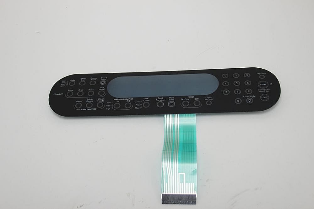 Photo of Range Membrane Switch (Black) from Repair Parts Direct