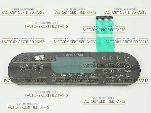 Part #wp9762097, Range Membrane Switch (Black) / 10.50 x 0.25 x 13.75