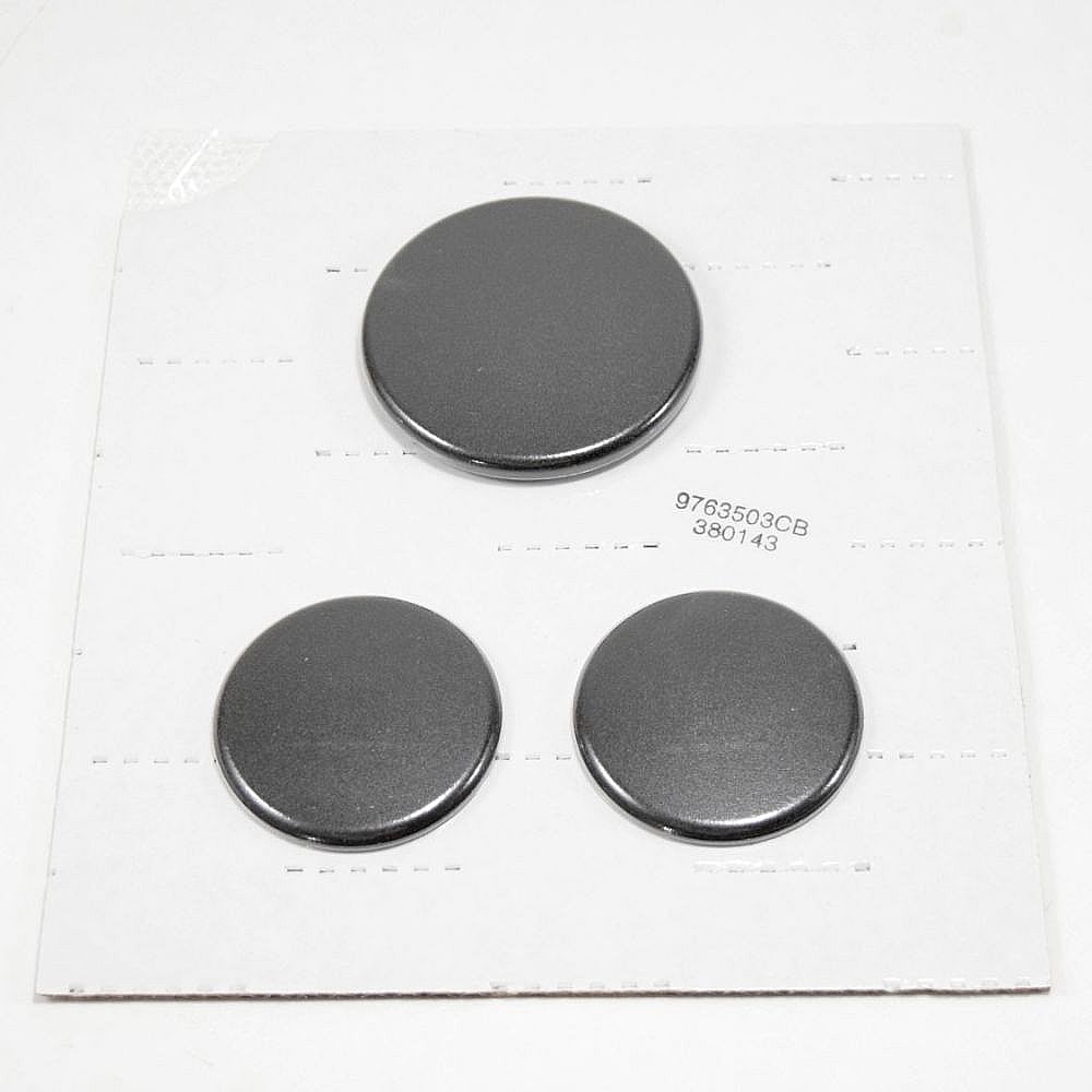 Photo of Range Surface Burner Cap Set (Black) from Repair Parts Direct