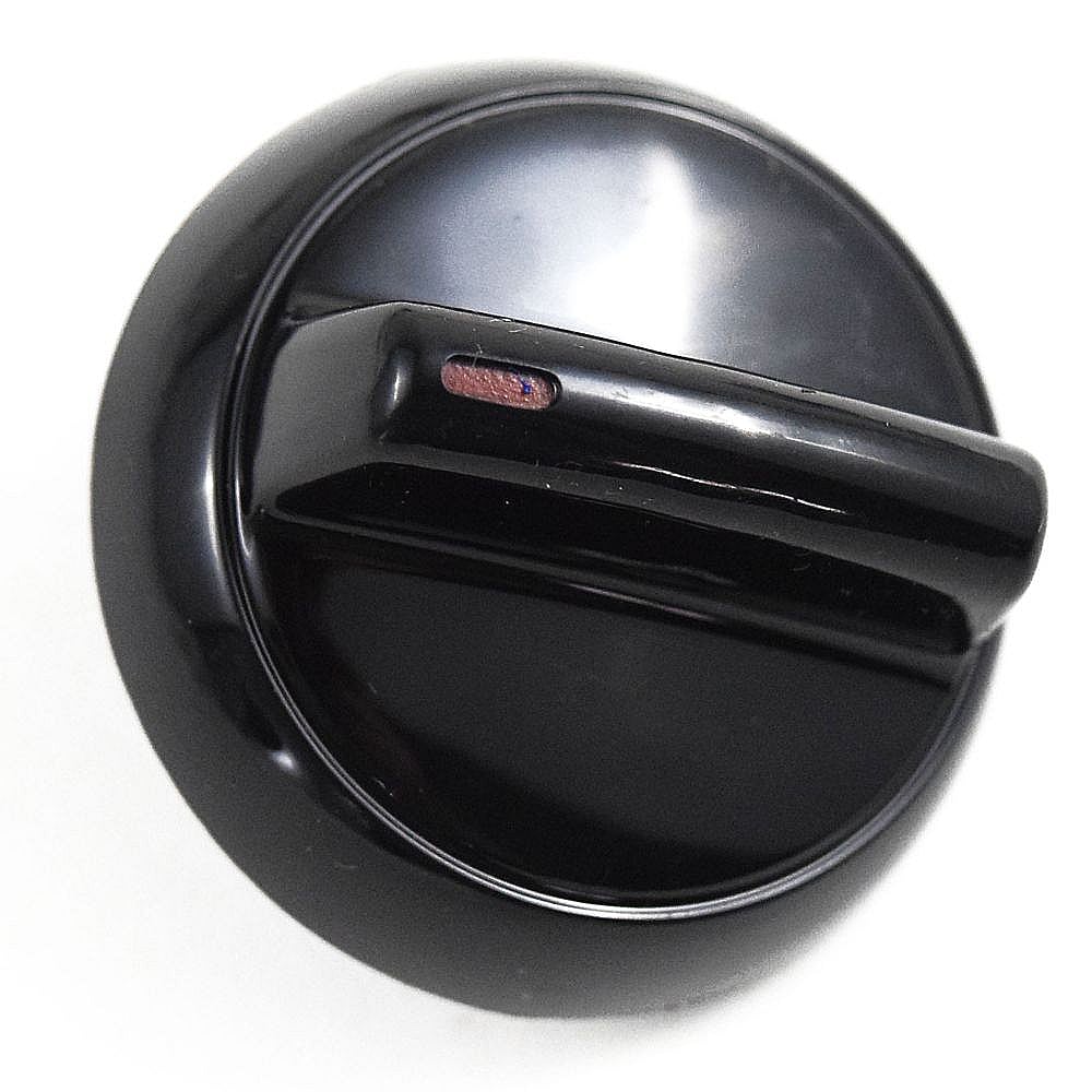 Part #wp98008320, Range Oven Temperature Knob (Black) / 2.12 x 2.12 x 1.25