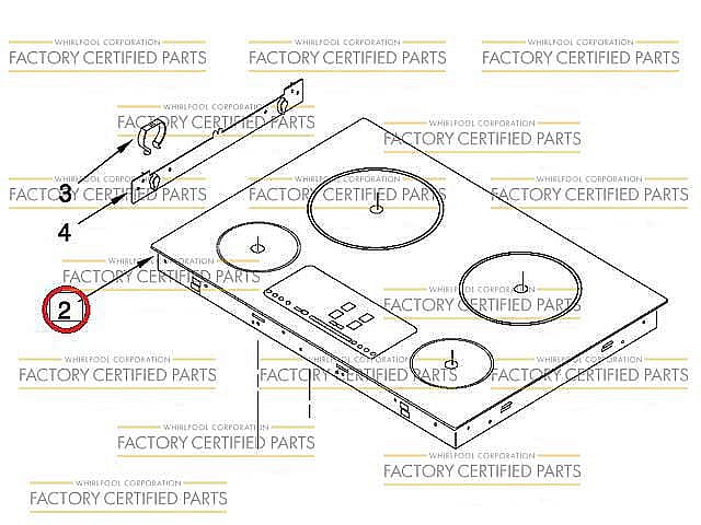 Photo of Cooktop Main Top from Repair Parts Direct