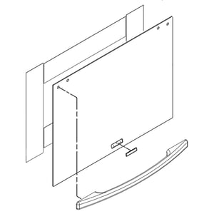 Range Oven Door Outer Panel Assembly (stainless) W10155557