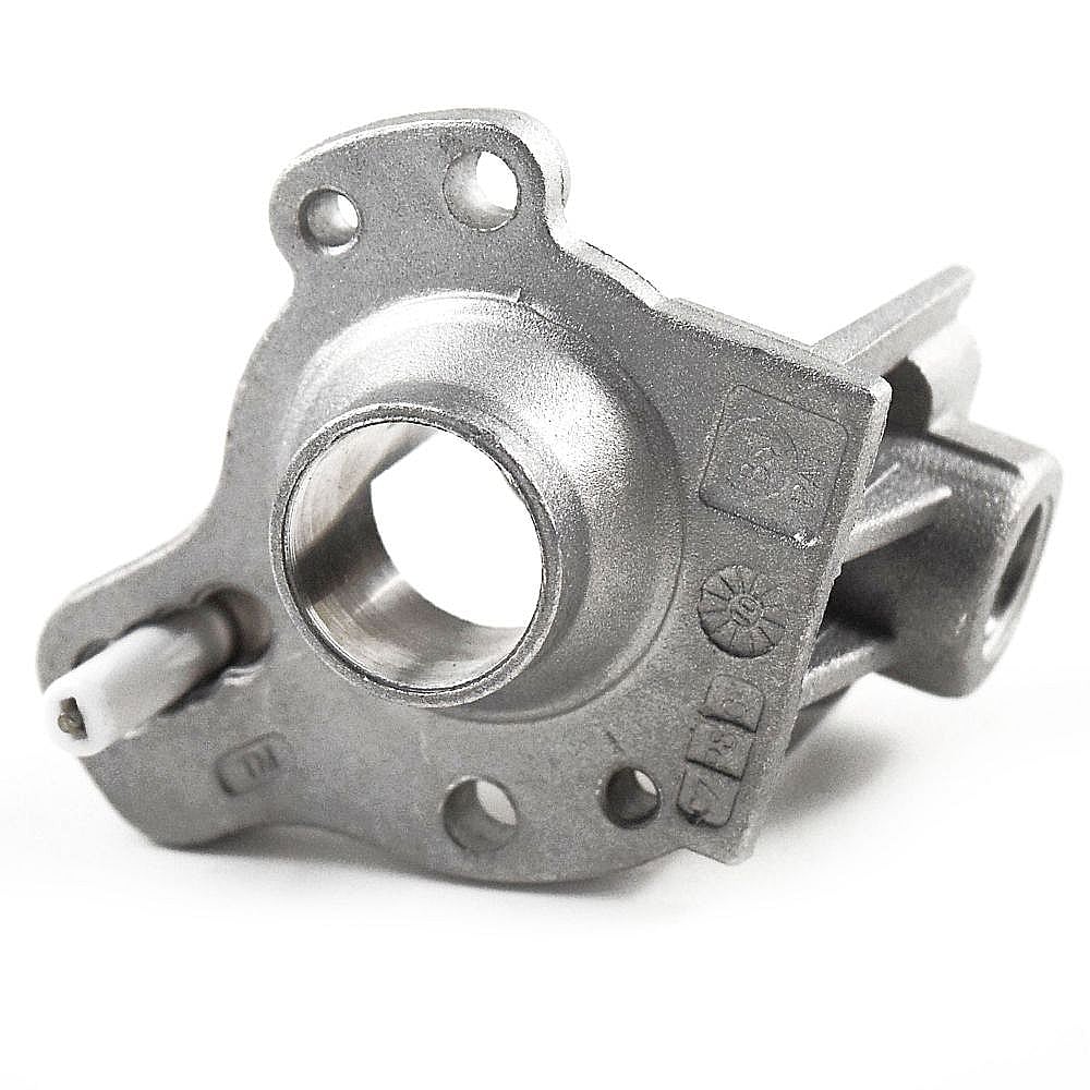 Part #wpw10155785, Cooktop Burner Orifice Holder, Left Front / 4.50 x 4.75 x 3.63
