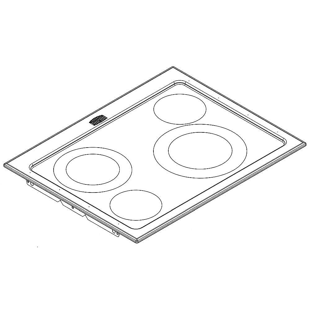 Part #w10170211, Range Main Top (Biscuit) / 35.50 x 7.12 x 30.25