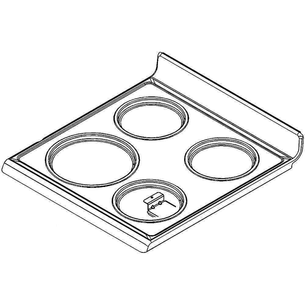 Part #w10175582, Crosley Range Main Top (White) / 25.50 x 25.00 x 5.50