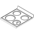 Crosley Range Main Top (white) for Amana AEP222VAW4 - Part W10175582