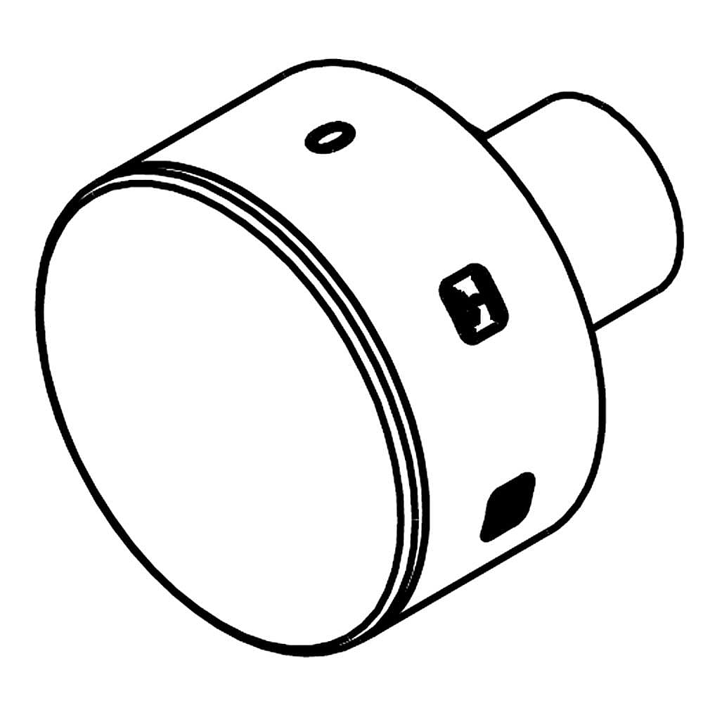 Part #w10178792, Oven Knob / 1.50 x 1.75 x 1.50