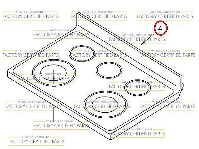 Photo of Range Main Top from Repair Parts Direct