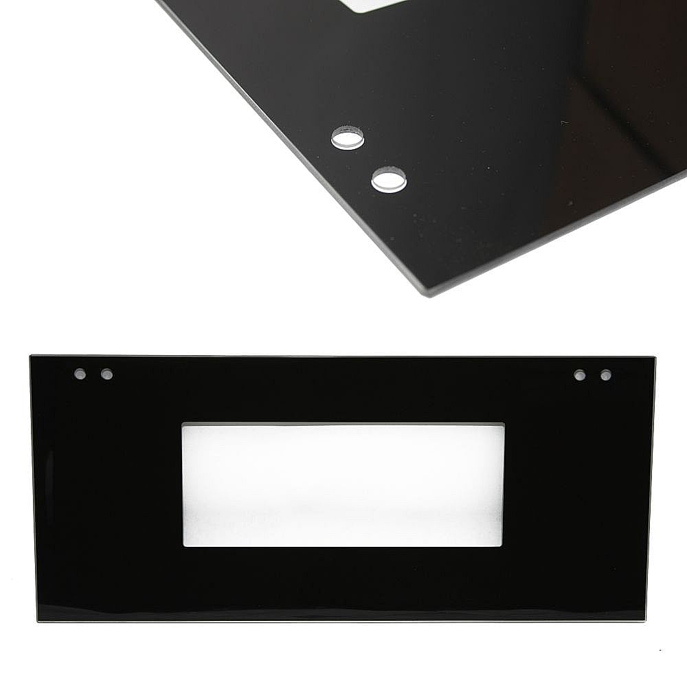 Part #wpw10199428, Wall Oven Microwave Door Outer Panel Assembly (Black) / 35.25 x 27.25 x 0.88