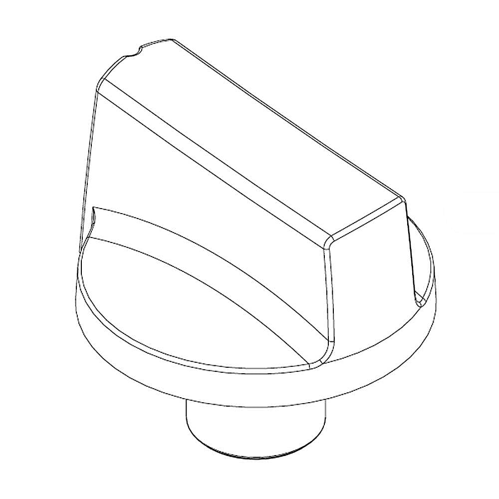Part #w10207833, Cooktop Downdraft Vent Fan Knob / 1.88 x 1.88 x 1.25