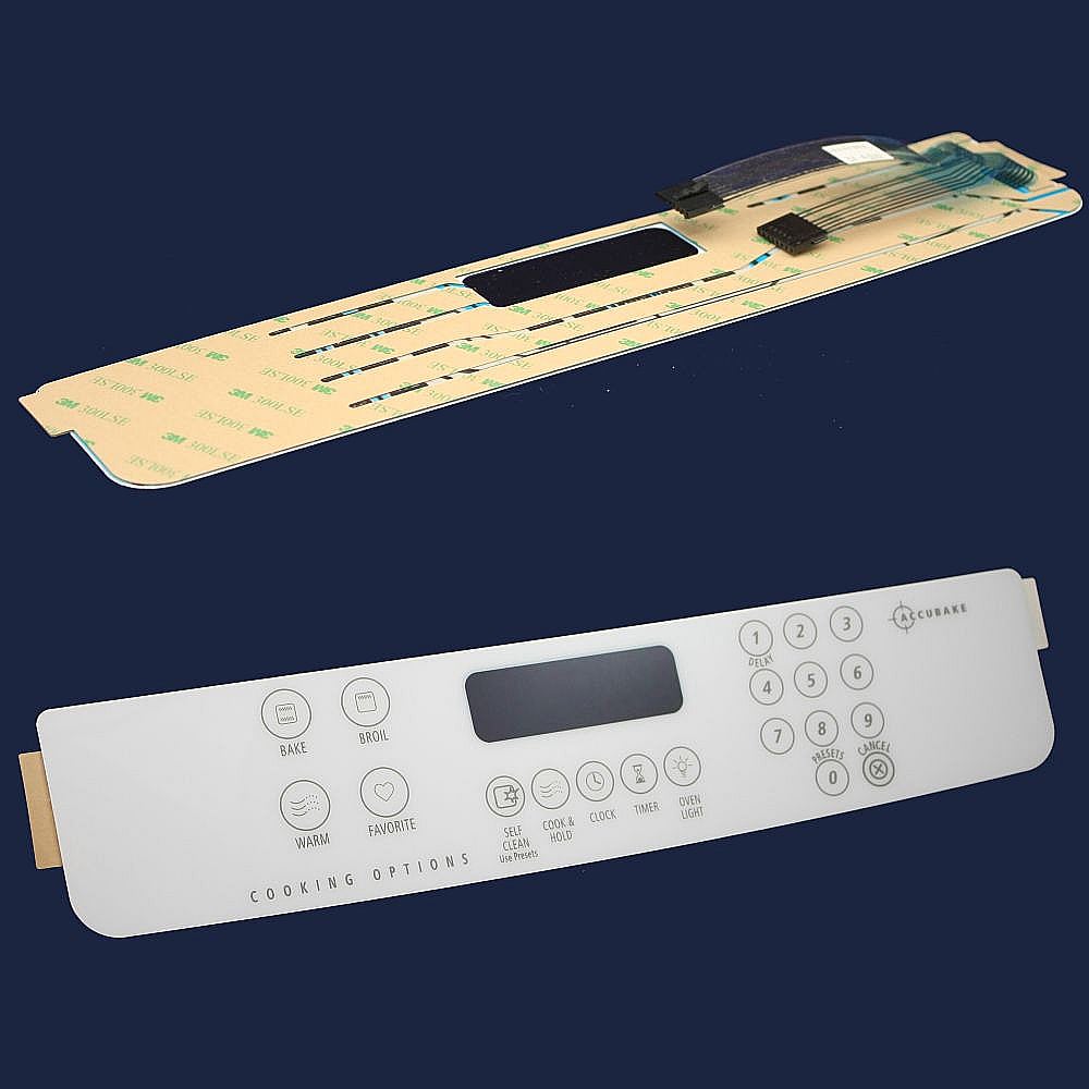 Part #wpw10207930, Range Membrane Switch / 26.00 x 1.50 x 5.25