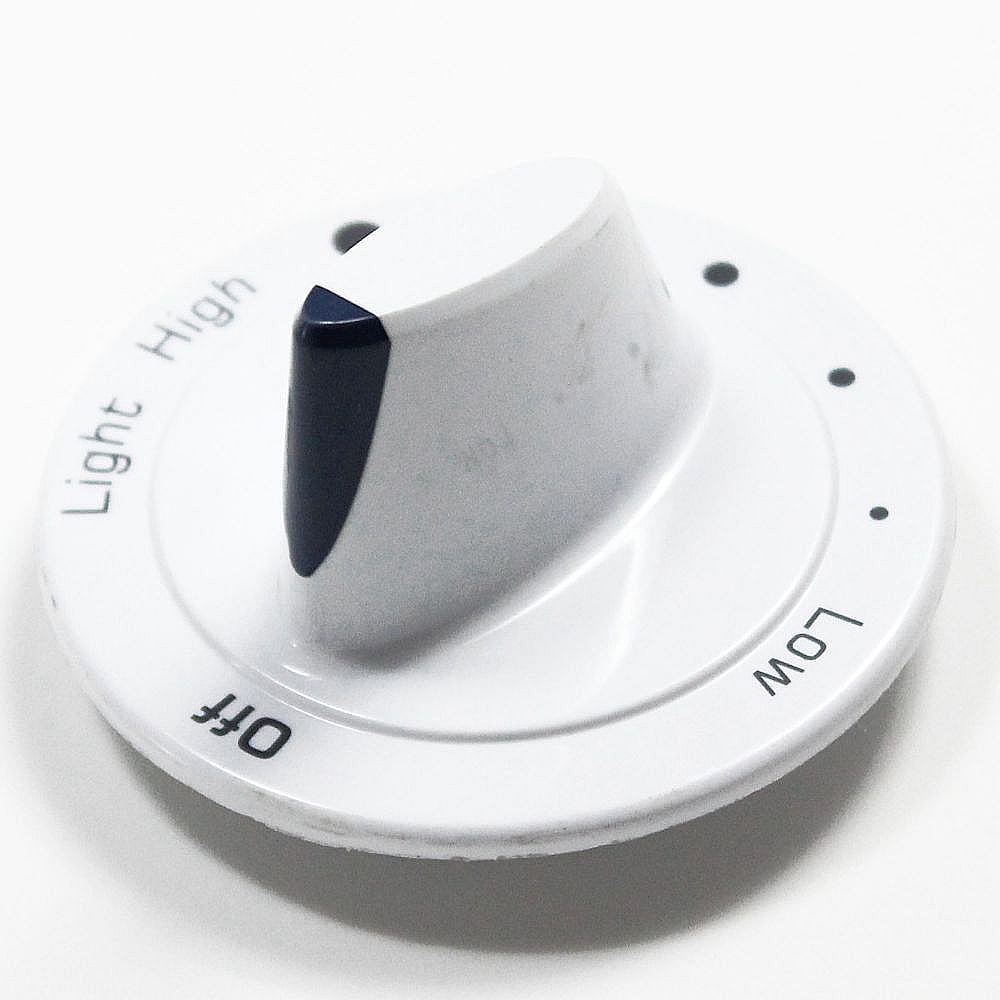 Part #w10243959, Range Surface Burner Knob (White) / 2.00 x 1.50 x 0.50