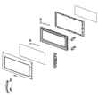 Microwave Door Assembly (black) for KitchenAid KHMC1857WBL0 - Part W10250599