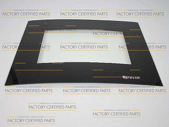 Part #wpw10272332, Range Oven Door Outer Glass (Black) / 39.57 x 6.82 x 30.32
