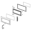 Microwave Door Assembly (black) for KitchenAid KHMS2040BB2 - Part W10276424