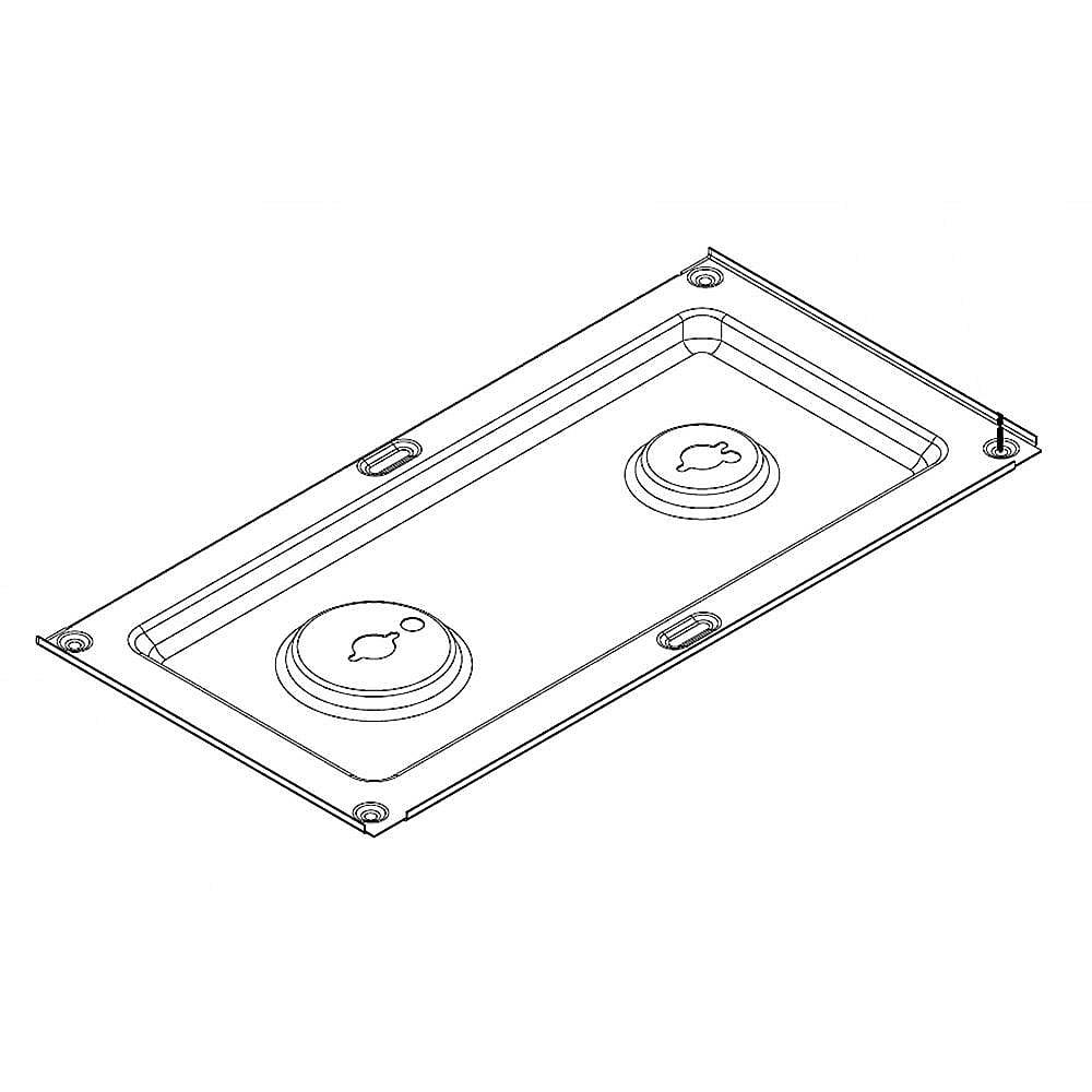 KitchenAid Part #w10282192, Cooktop Main Top | 22.25 x 11.25 x 1.00