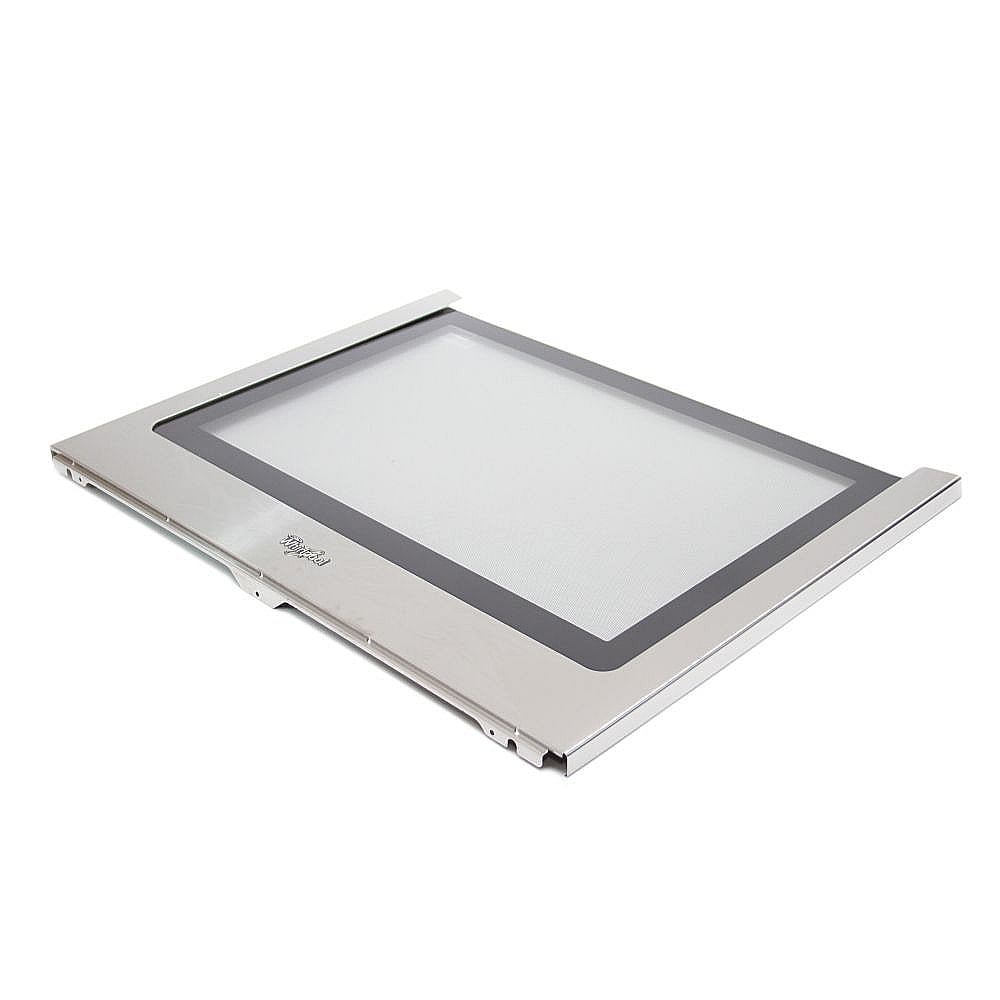 Part #wpw10289144, Range Oven Door Outer Panel Assembly (Stainless) / 32.50 x 25.00 x 2.75