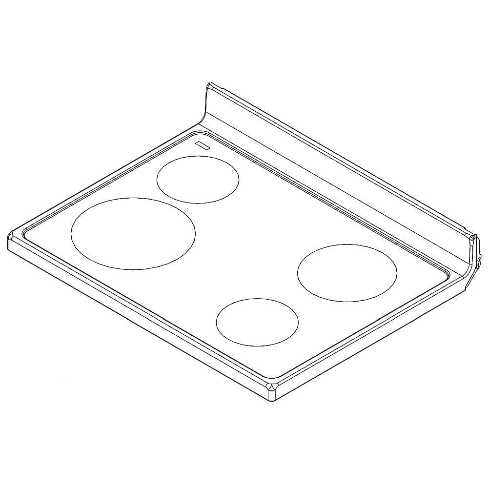 Photo of GE Part #w10307656, Ran Main Top (White) | 34.50 x 29.50 x 8.50 from Repair Parts Direct