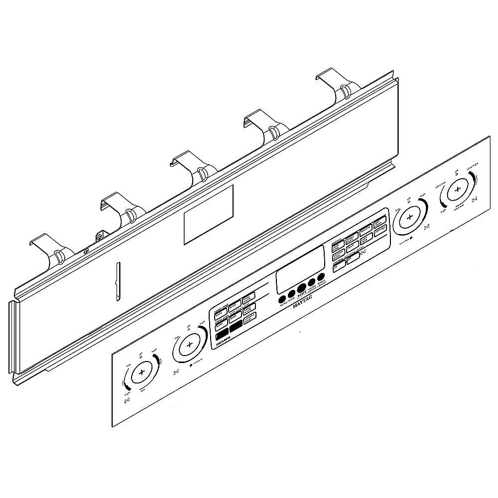 Part #w10321784, Range Touch Control Panel Assembly (Stainless) / 6.00 x 2.00 x 7.00