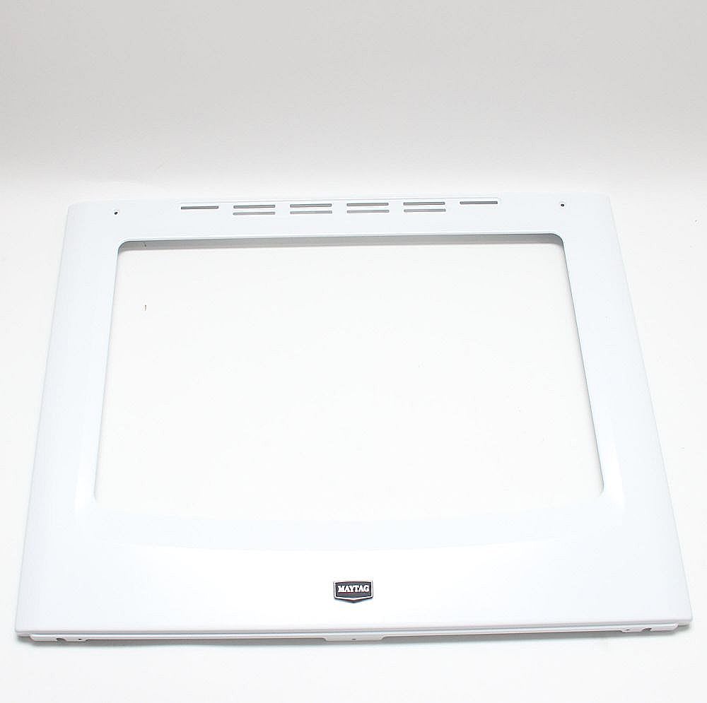 Photo of Range Oven Door Outer Panel Assembly (White) from Repair Parts Direct