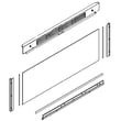 Range Oven Door Outer Panel Assembly, Upper (black) for KitchenAid KGRS505XBL05 - Part W10346065