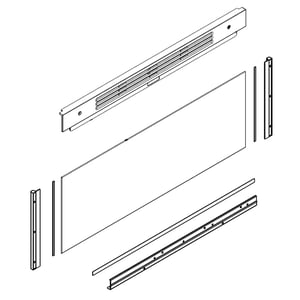 Range Oven Door Outer Panel Assembly (stainless) W10346067