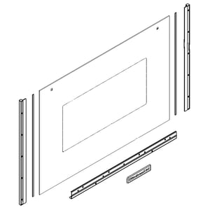 Range Oven Door Outer Panel Assembly (white) W10346122