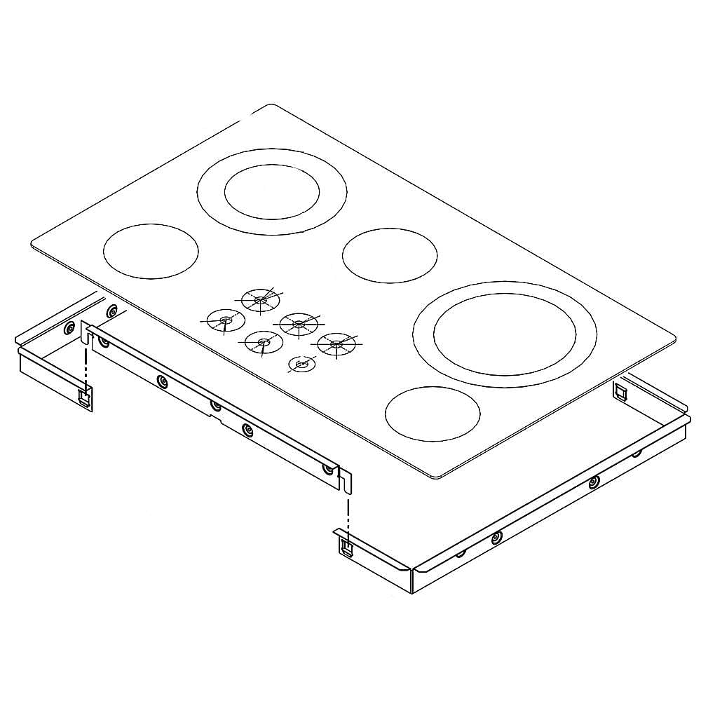 Part #w10365143, Cooktop Main Top (Stainless) / 42.00 x 24.00 x 6.00