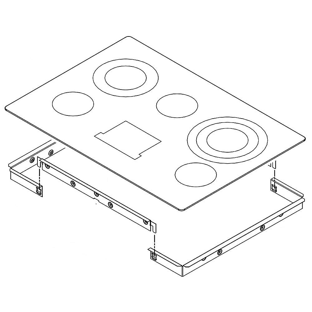 Photo of GE Part #w10365153, Ran Main Top | 6.50 x 25.00 x 37.10 from Repair Parts Direct