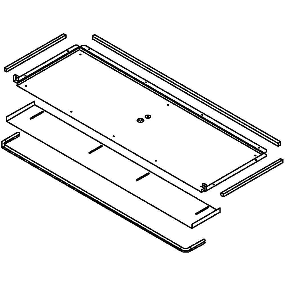 Photo of KitchenAid Part #w10432828, Burner Box | 20.00 x 10.00 x 1.00 from Repair Parts Direct