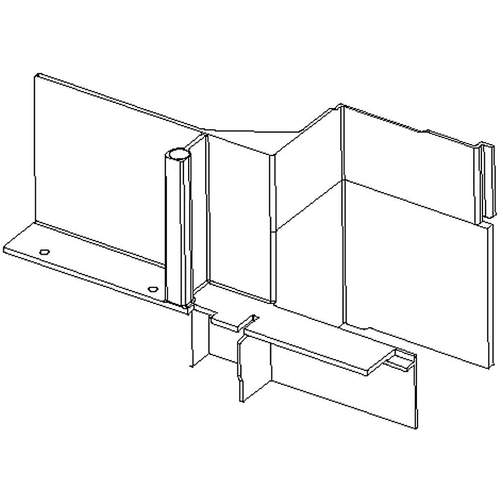 Whirlpool Part #w10448769, Air Guide | 9.25 x 5.00 x 3.63