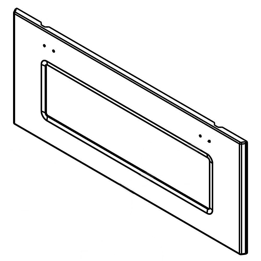 Part #w10457801, Wall Oven Microwave Door Outer Panel (Stainless) / 39.50 x 30.00 x 7.00