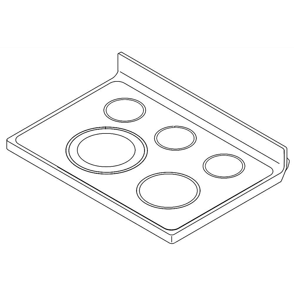 Photo of GE Part #w10472034, Ran Main Top (White) | 34.50 x 30.00 x 9.00 from Repair Parts Direct