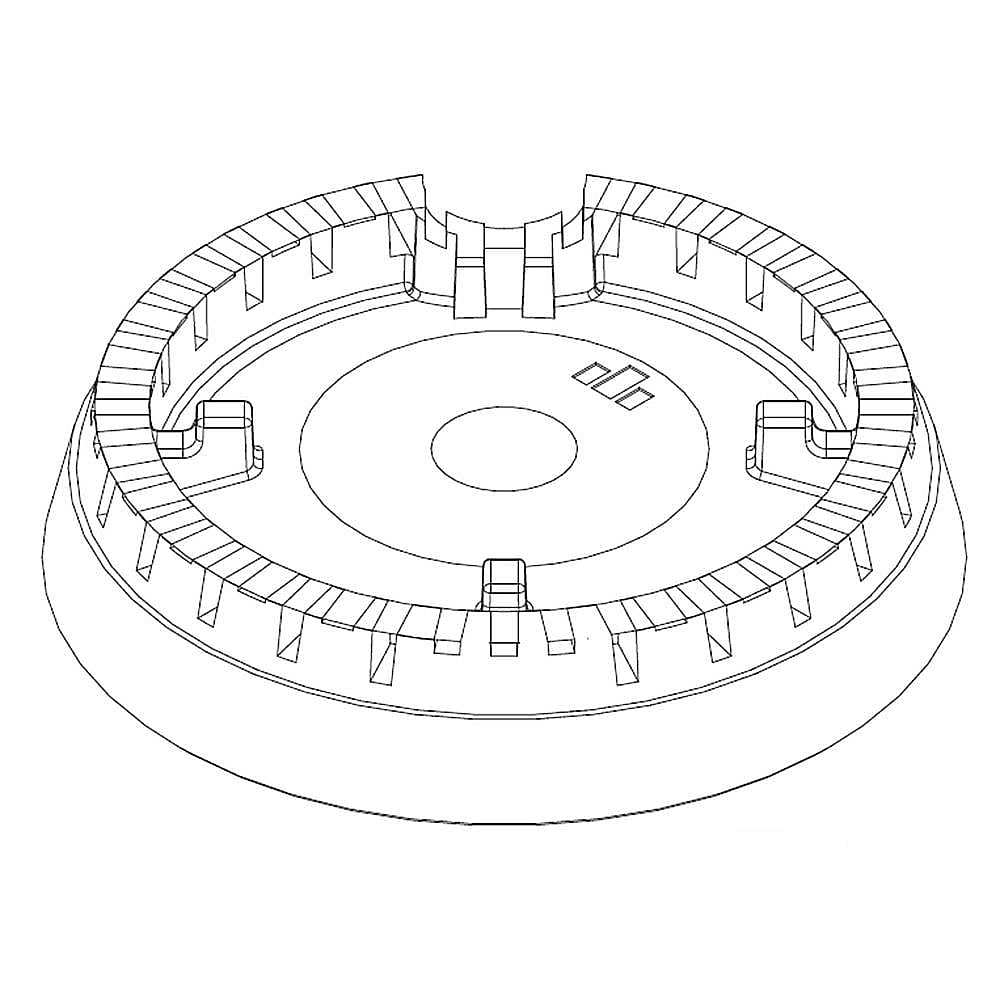Part #w10483937, Cooktop Burner Head, Left Rear / 1.00 x 3.00 x 3.00