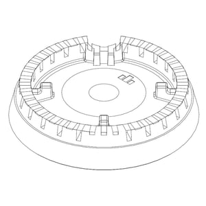 Cooktop Burner Head, Left Rear W10483937