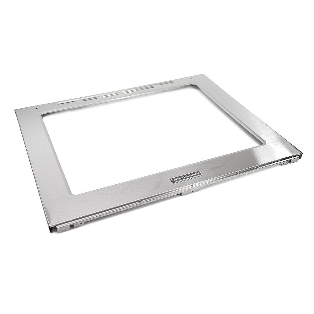 Part #wpw10490829, Range Oven Door Outer Panel (Stainless) / 34.07 x 3.32 x 25.94