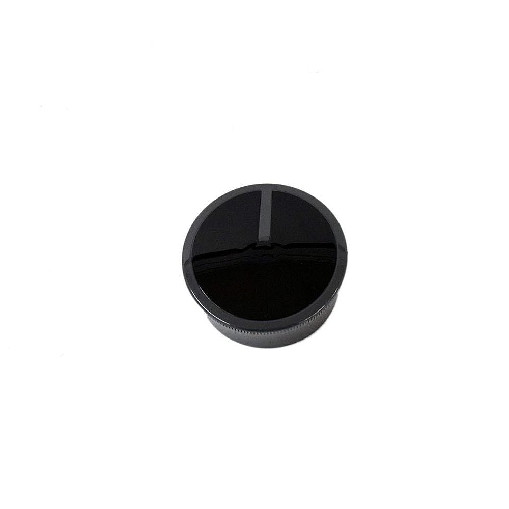 Part #w10506365, Range Surface Burner Knob (Black) / 2.15 x 2.15 x 1.75