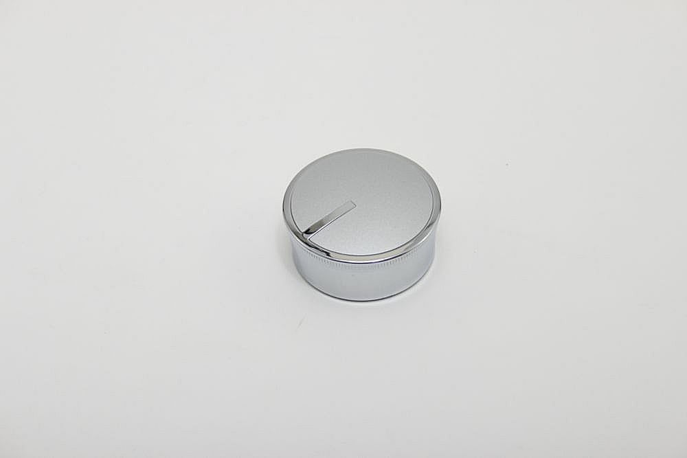 Part #wpw10506367, Range Surface Burner Knob (Stainless) (Replaces W10506367) / 2.12 x 2.12 x 1.87