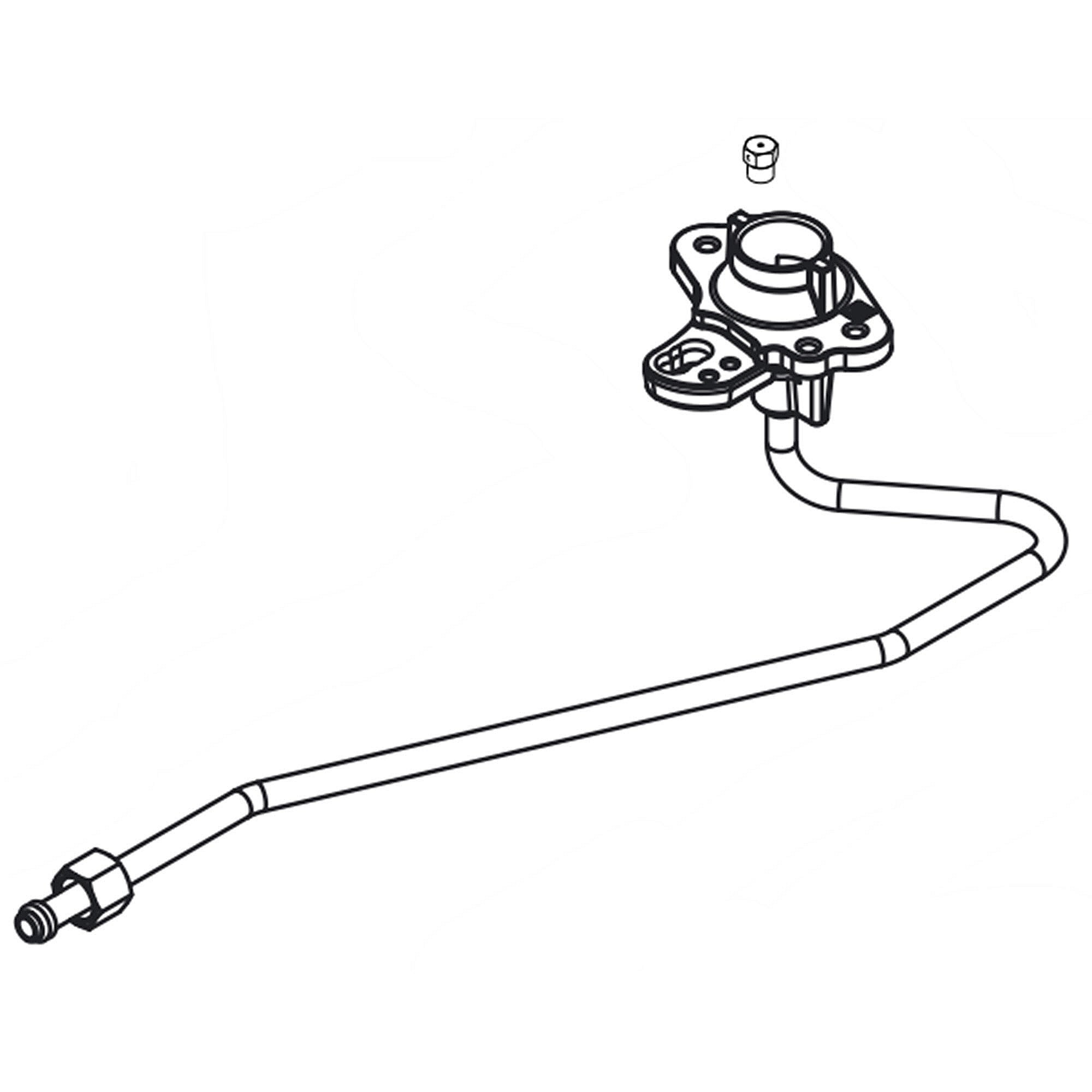 Part #w10514429, Range Surface Burner Tube And Orifice, Center / 10.50 x 3.58 x 2.00