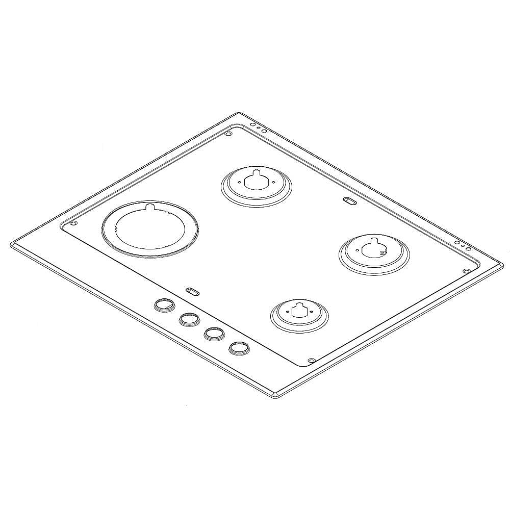 Part #w10517476, Whirlpool Cooktop, Gas Stainless / 25.75 x 22.12 x 3.25