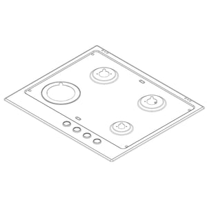 Whirlpool Cooktop, Gas Stainless W10517476