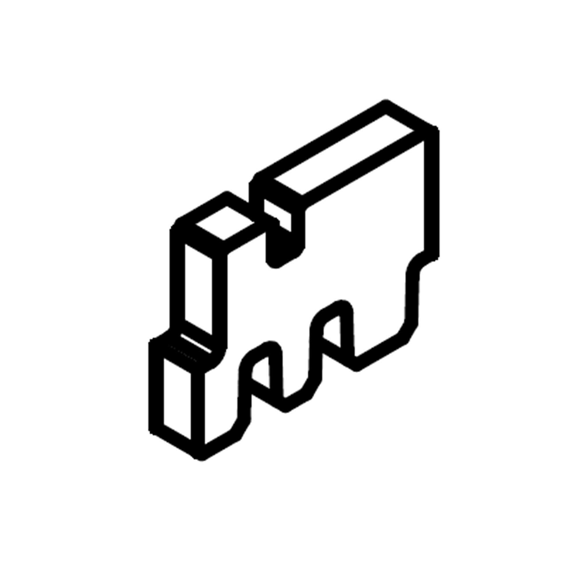 Jenn-Air Part #w10518307, Spacer, Door Trim Top | 1.13 x 0.73 x 0.25