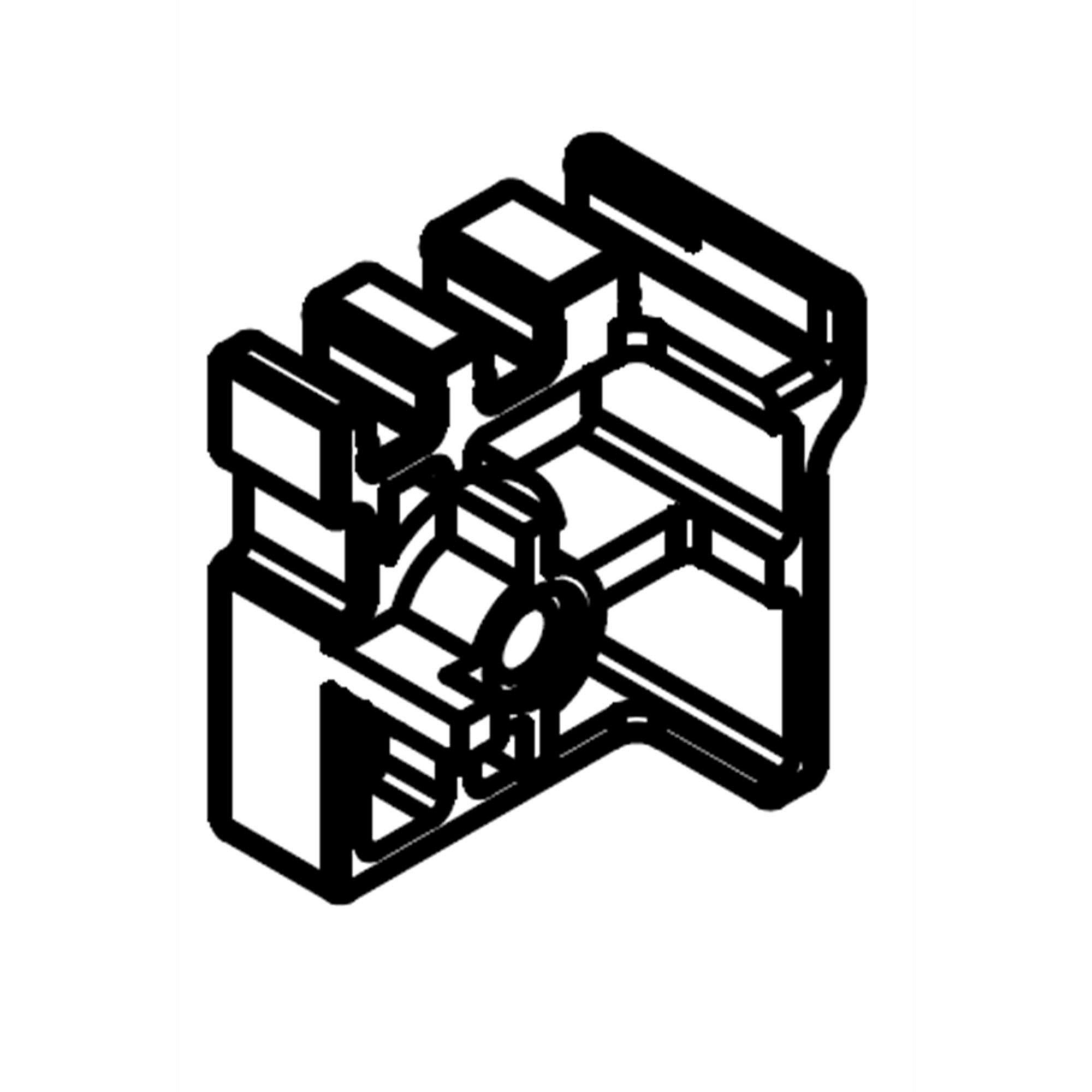 Part #w10518384, Wall Oven Door Glass Support / 1.25 x 1.25 x 1.75