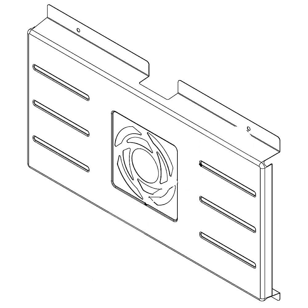 Part #w10521808, Bow Baffle / 19.25 x 11.40 x 1.75