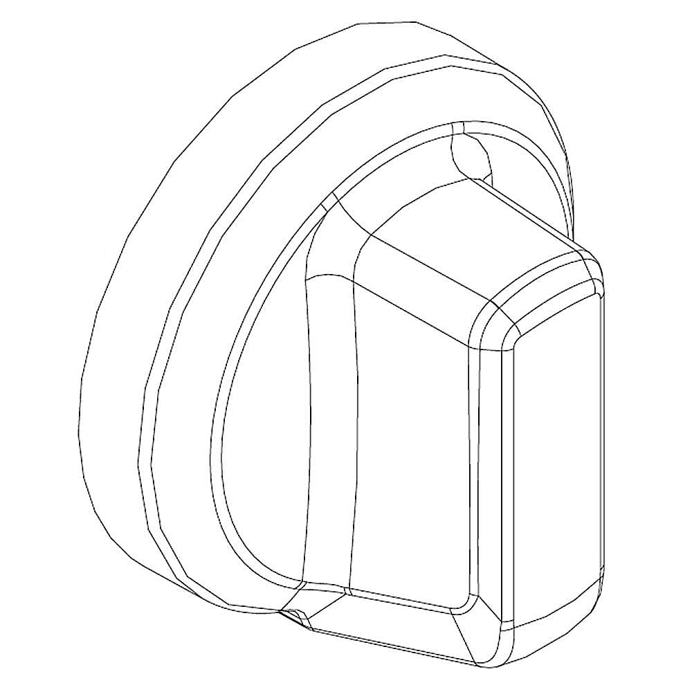 Part #w10524673, Range Knob / 2.00 x 2.00 x 1.15