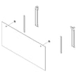 Wall Oven Microwave Door Outer Panel Assembly (black) W10527393